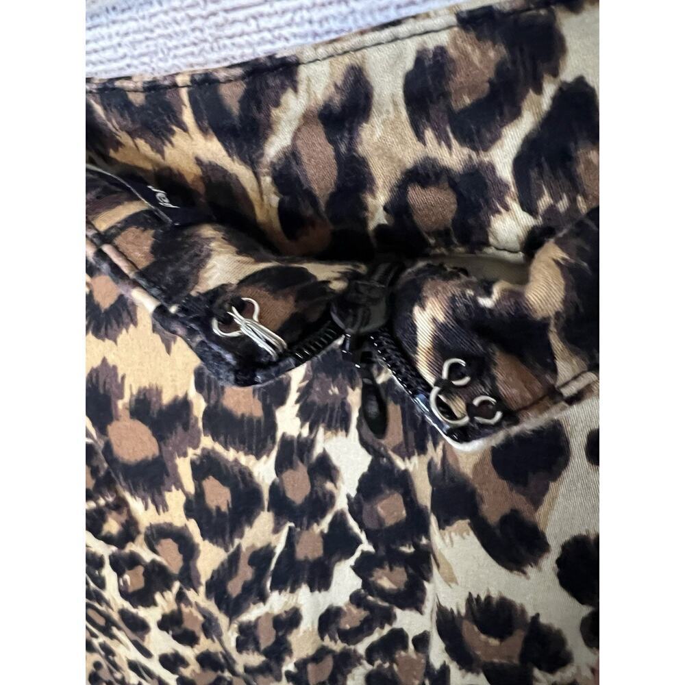 Gap Womens sz 6 Brown & Black Leopard Print Cotton Casual Mini Skirt - Picture 3 of 7